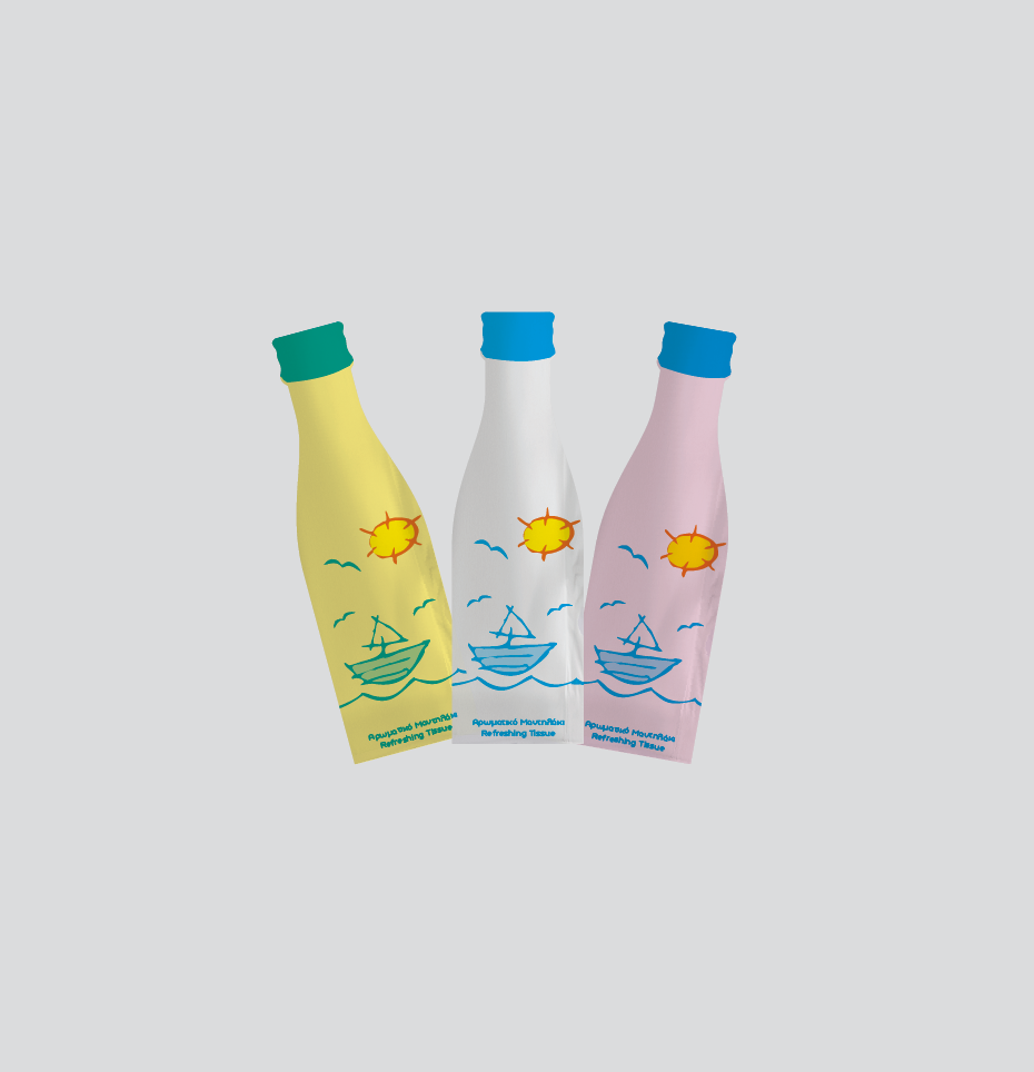 Αρωματικά μαντηλάκια σε σχήμα μπουκάλι